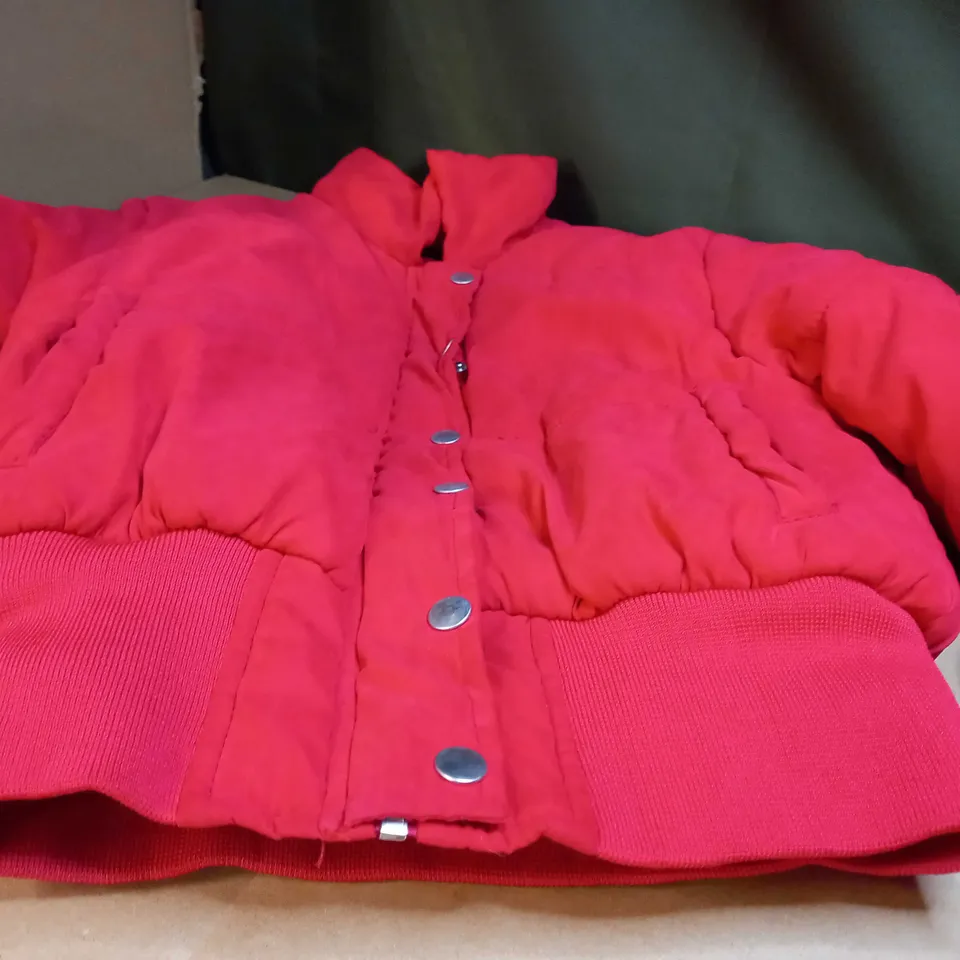 PLT VIBRANT RED PADDED WINTER JACKET - SIZE 6