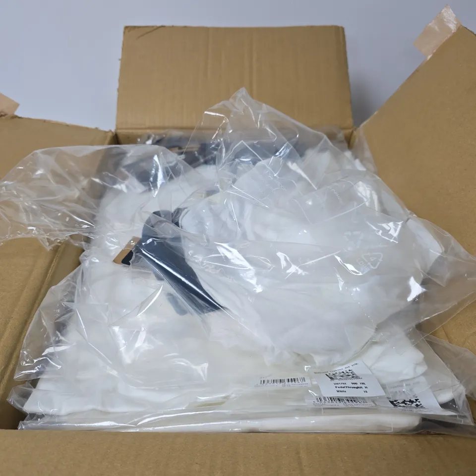 BOX OF APPROXIMATELY 30 DARE 2 B PEDAL THROUGH IT WHITE T SHIRT - SIZE UK 16 
