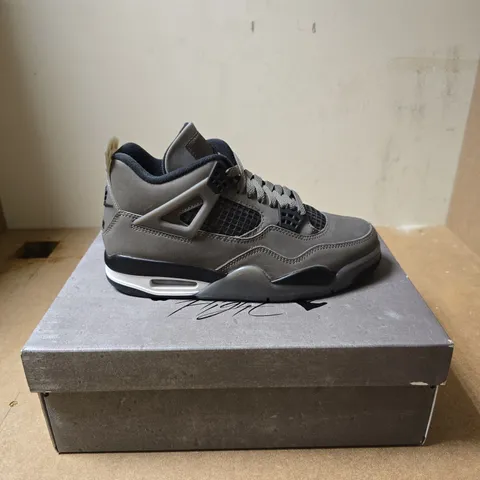 NIKE AIR JORDAN 4 RETRO TRAINERS, CAVE STONE/BLACK-PHANTOM, UK 6.5