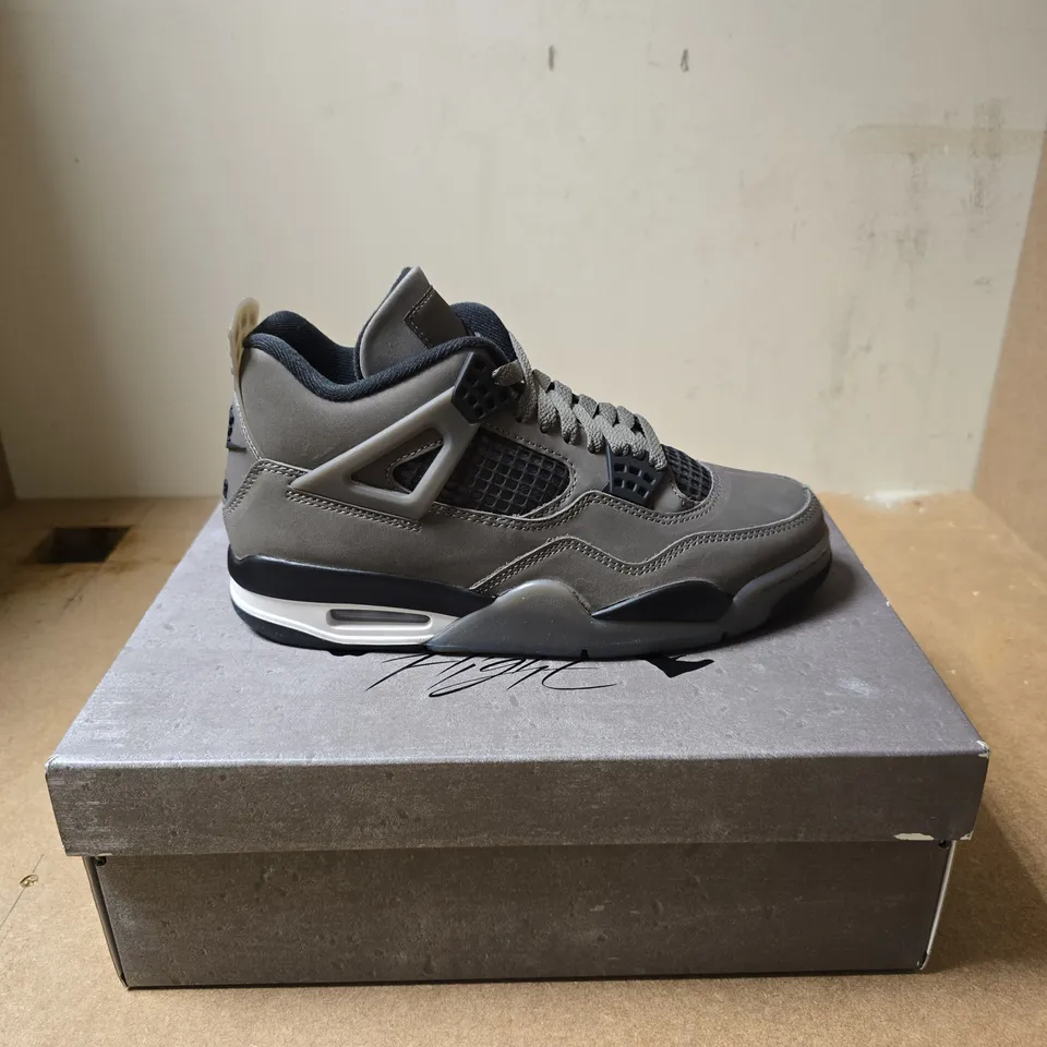 NIKE AIR JORDAN 4 RETRO TRAINERS, CAVE STONE/BLACK-PHANTOM, UK 6.5