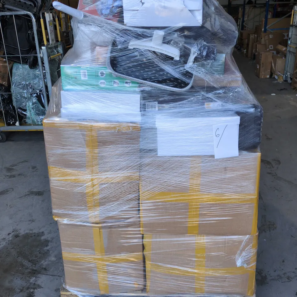 PALLET OF APPROXIMATELY 20 ASSORTED ITEMS INCLUDING , FAN HEATERS , DESK FANS , ETC 