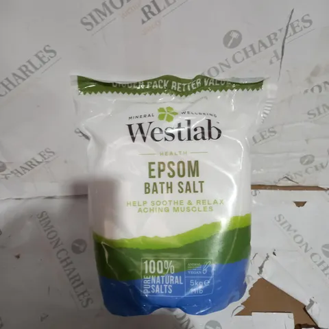 BOX OF 2 WESTLAB EPSOM BATH SALT 5KG