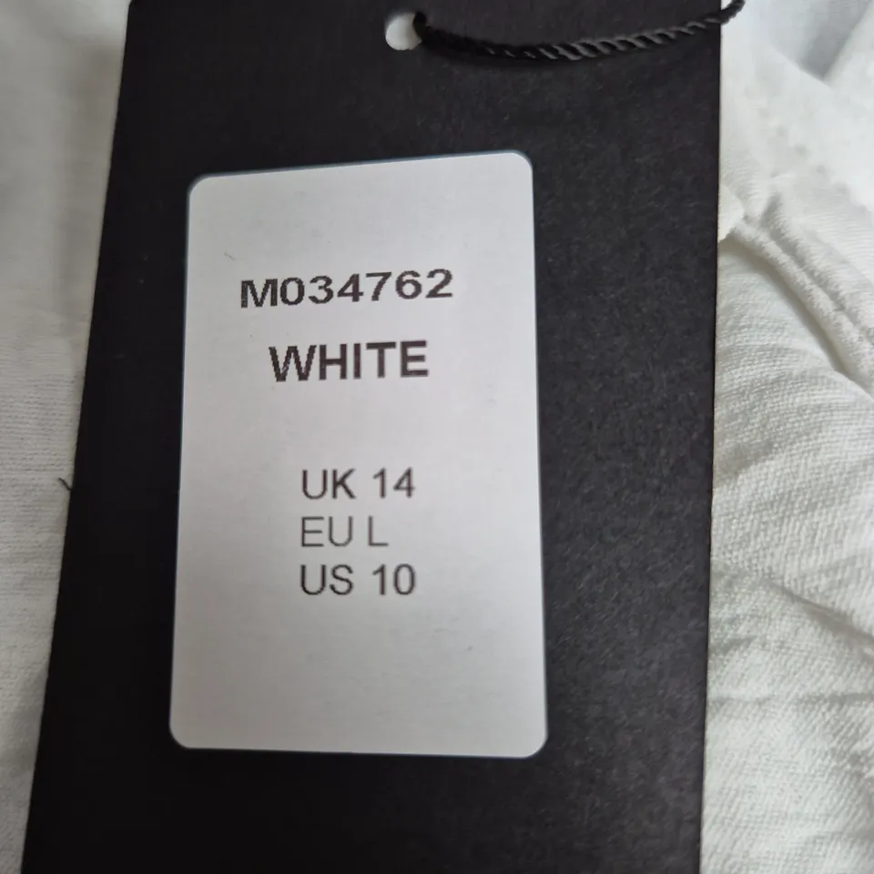 WHITE BELTED SHIRT DRESS – UK 14 (EU L, US 10)