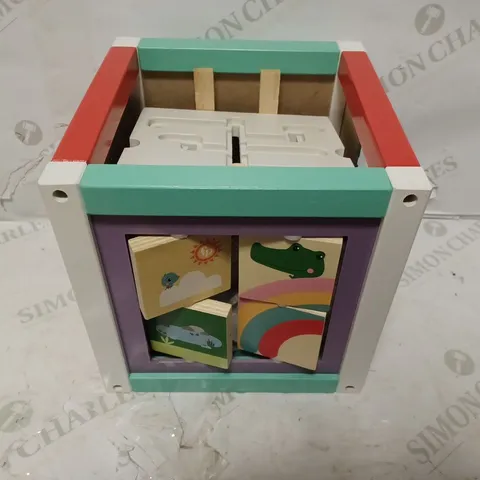 FISHER PRICE WOODEN ACTIVITY CUBE