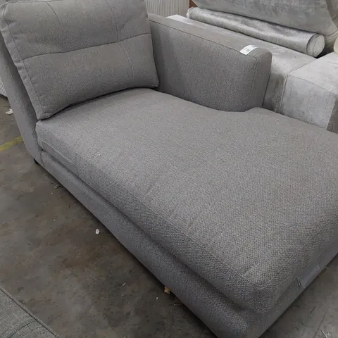 QUALITY BRITISH DESIGNER LOUNGE Co. CHAISE SECTION GREY FABRIC
