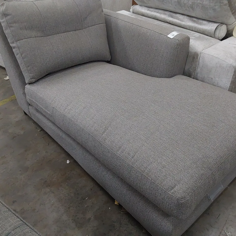 QUALITY BRITISH DESIGNER LOUNGE Co. CHAISE SECTION GREY FABRIC