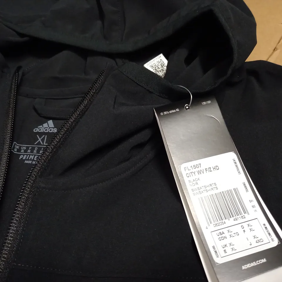ADIDAS PRIMEGREEN ZIP THROUGH JACKET IN BLACK - XL
