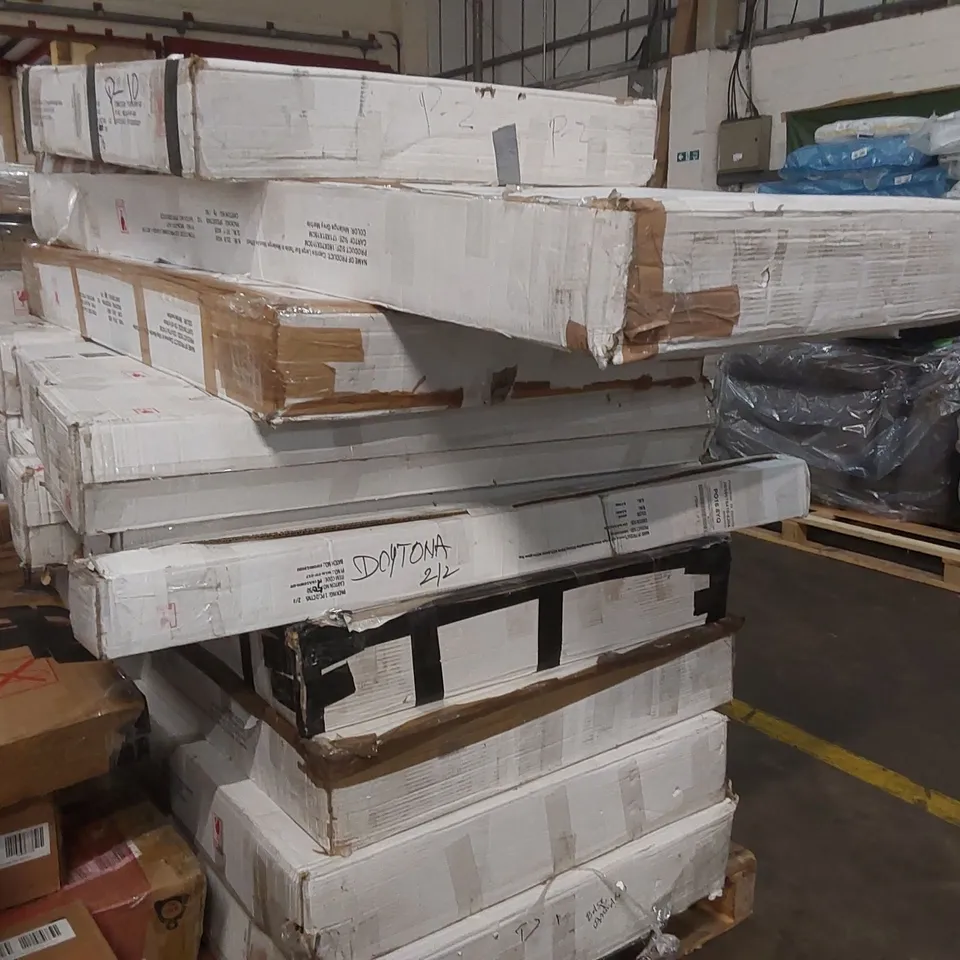 PALLET CONTAINING A LARGE QUANTITY OF ASSORTED DESIGNER FURNITURE PARTS