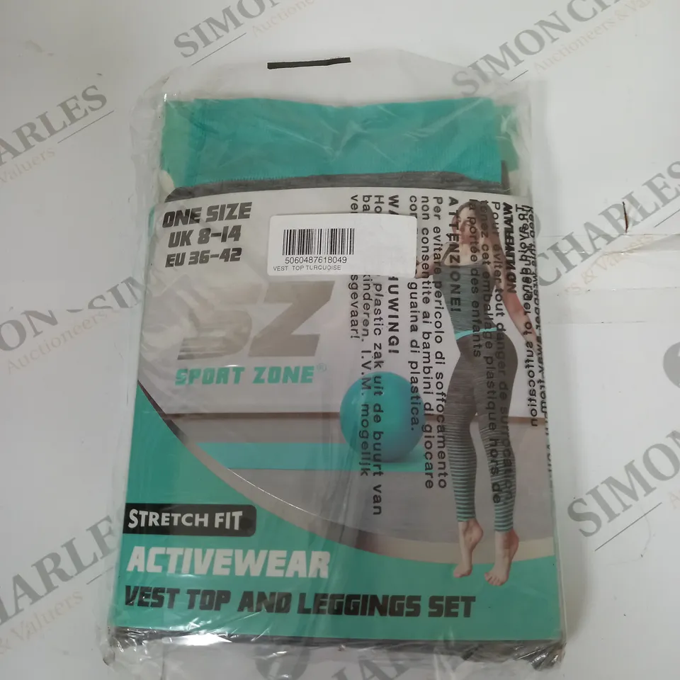 BAGGED SPORT ZONE VEST TOP AND LEGGINGS SIZE 8-14