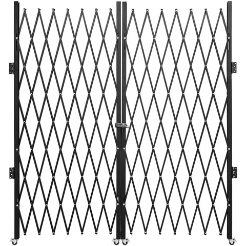 BOXED VEVOR DOUBLE FOLDING SECURITY GATE FOLDING DOOR GATE 152.4 CM H X 304.8 CM W SCISSOR GATE