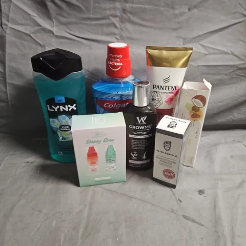 APPROXIMATEY 20 ASSORTED HEALTH AND BEAUTY PRODUCTS TO INCLUDE - THE BEAUTY CROP DEWY DUO - PANTENE REPAIRING CONDITIONER - PALMER'S VITAMIN E CONCENTRATED CREAM - ETC