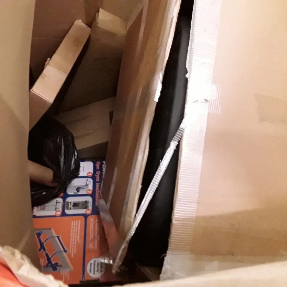 PALLET OF ASSORTED PRODUCTS INCLUDING HOME DOOR PULL UP BAR, TOILET SEAT, BLADELESS FAN, EMMA MATTRESS TOPPER 