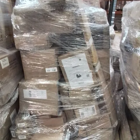PALLET CONTAINING VARIOUS ASSORTED CUSTOMER RETURNS. TO INCLUDE: CORDLESS SABER SAW, BOXED FURNITURE, LITHIUM-ION BATTERIES, HANDHELD JET WASH MACHINE ECT.