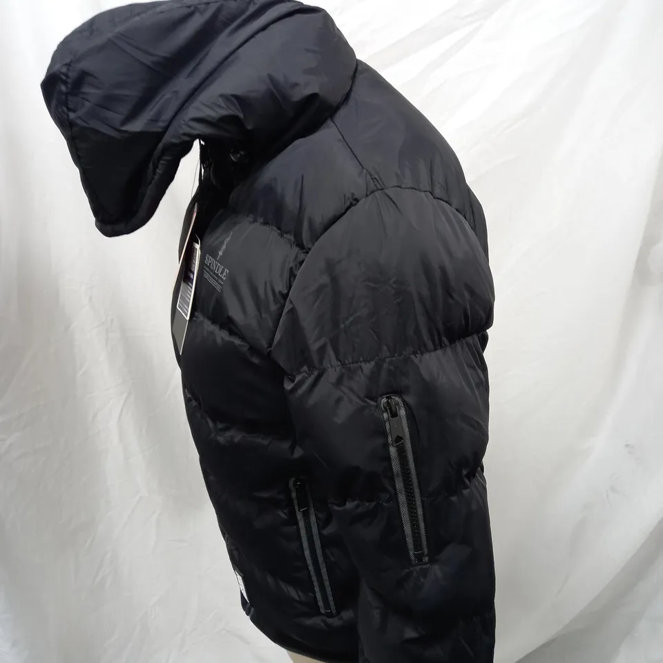 BLACK SPINDLE BUBBLE COAT - SIZE 11-12 YRS