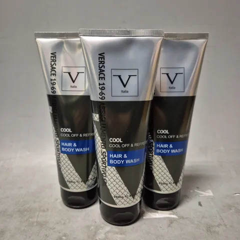 APPROX 12 X 250ML VERSACE ITALIA COOL HAIR & BODY WASH