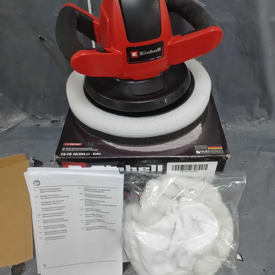 BOXED EINHELL CORDLESS CAR POLISHING MACHINE 