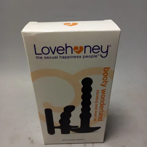 BOXED AND SEALED LOVEHONEY BOOTY WONDERLAND VIBRATING BEAD SET