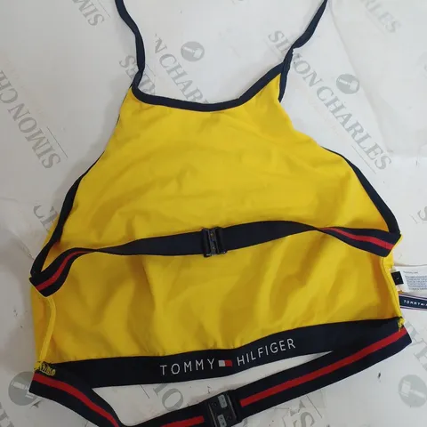 TOMMY HILFIGER BRA TOP IN YELLOW - SIZE LARGE