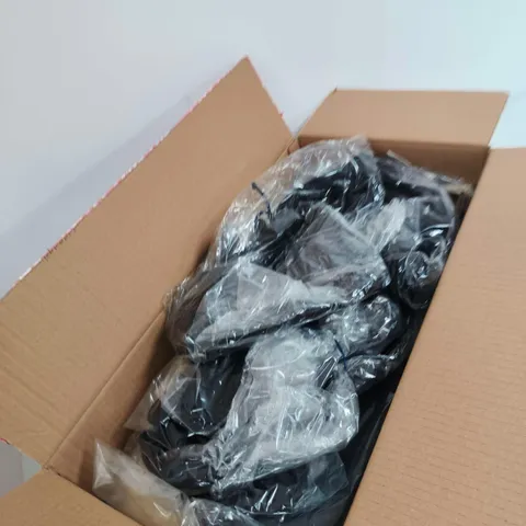 BOX OF APPROXIMATELY 15 ASSORTED CLOTHING ITEMS TO INCLUDE: TIE FRONT MICRO BOYSHORT SWIMWEAR