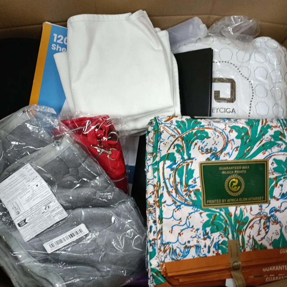 APPROXIMATELY 12 ASSORTED HOUSEHOLD PRODUCTS TO INCLUDE SKETCHBOOK, WALLPAPER, LAMINATING POUCHES, ETC