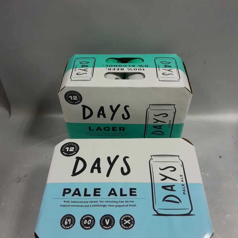 24 X CANS OF DAYS ALCOHOL FREE LAGER & PALE ALE - 24 X 330ML - COLLECTION ONLY 