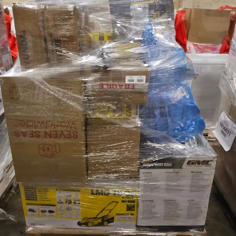 PALLET OF APPROXIMATELY 23 UNPROCESSED RAW RETURN HOUSEHOLD AND ELECTRICAL GOODS TO INCLUDE;