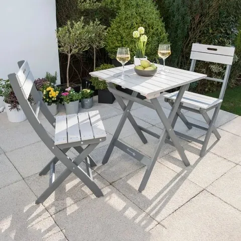 BOXED GALAXY 2 SEATER FOLDING BISTRO SET (2 BOXES)