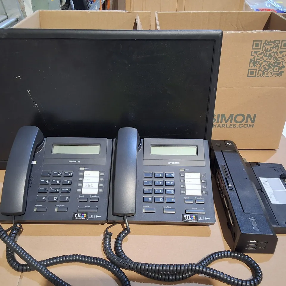 LOT OF APPROXIMATELY 26 ASSORTED ITEMS TO INCLUDE IPECS LPD-7008D TELEPHONES, DELL DOCK AND SAGEM MODEM
