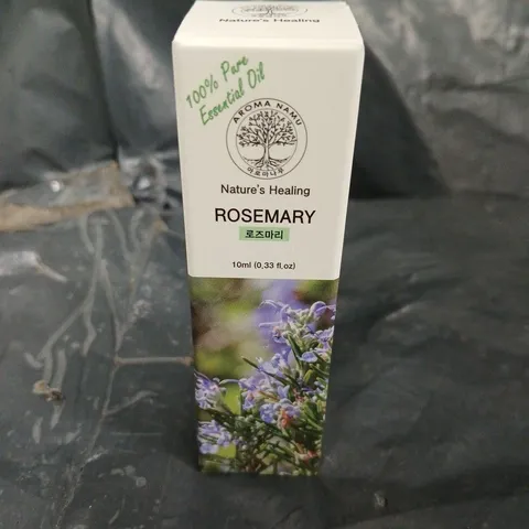 BOX OF APPROXIMATELY 50 NATURES HEALING ROSEMARY ESSENTIAL OILS - OUT OF DATE - COLLECTION ONLY 