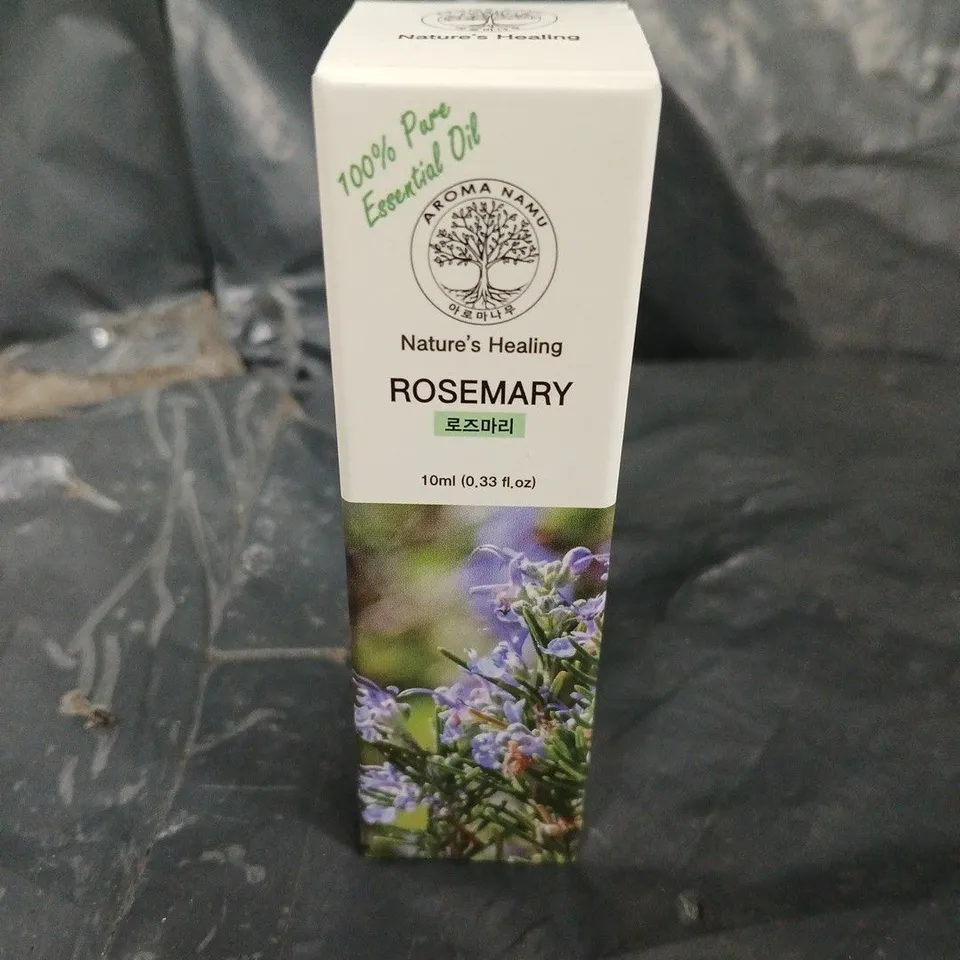 BOX OF APPROXIMATELY 50 NATURES HEALING ROSEMARY ESSENTIAL OILS - OUT OF DATE - COLLECTION ONLY 