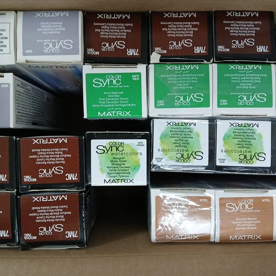 BOX OF APPROXIMATELY 20 ASSORTED MATRIX SO COLOUR SYNC PRODUCTS