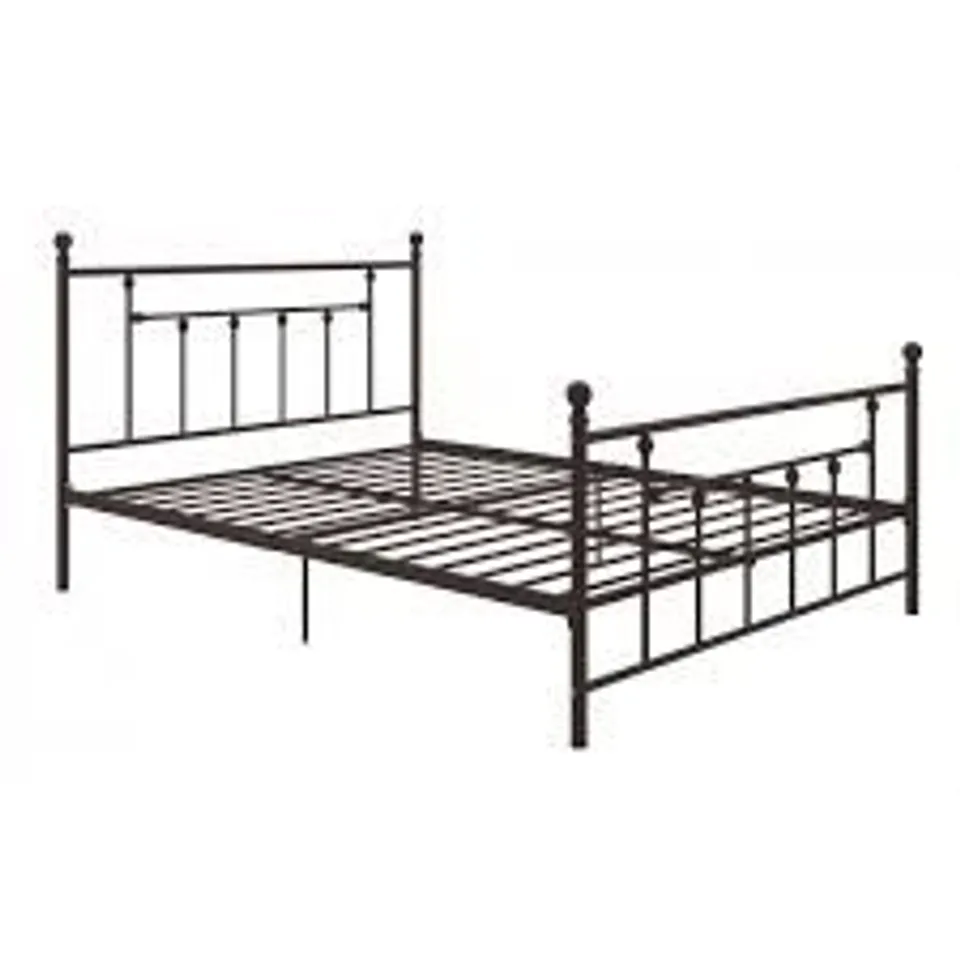 BOXED MANILA METAL BED BRONZE KING