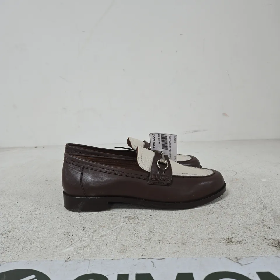 RADLEY BROWN & CREAM LEATHER LOAFER WITH METAL HORSEBIT DETAIL – MEN'S UK SIZE 8