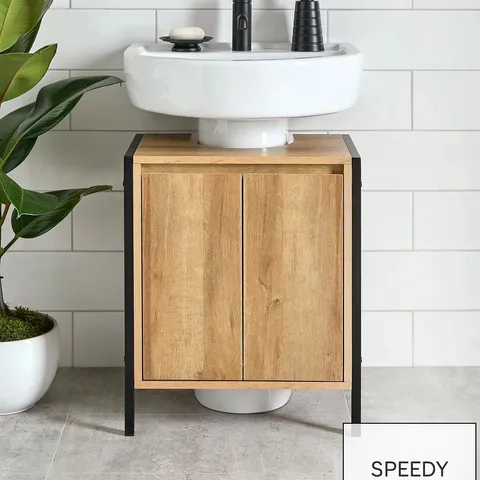THE VERY COLLECTION LARSON UNDER SINK CABINET - DARK OAK - FSC® CERTIFIED