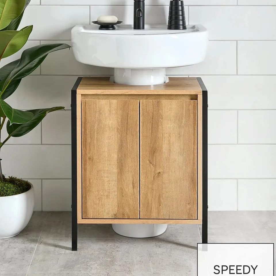 THE VERY COLLECTION LARSON UNDER SINK CABINET - DARK OAK - FSC® CERTIFIED