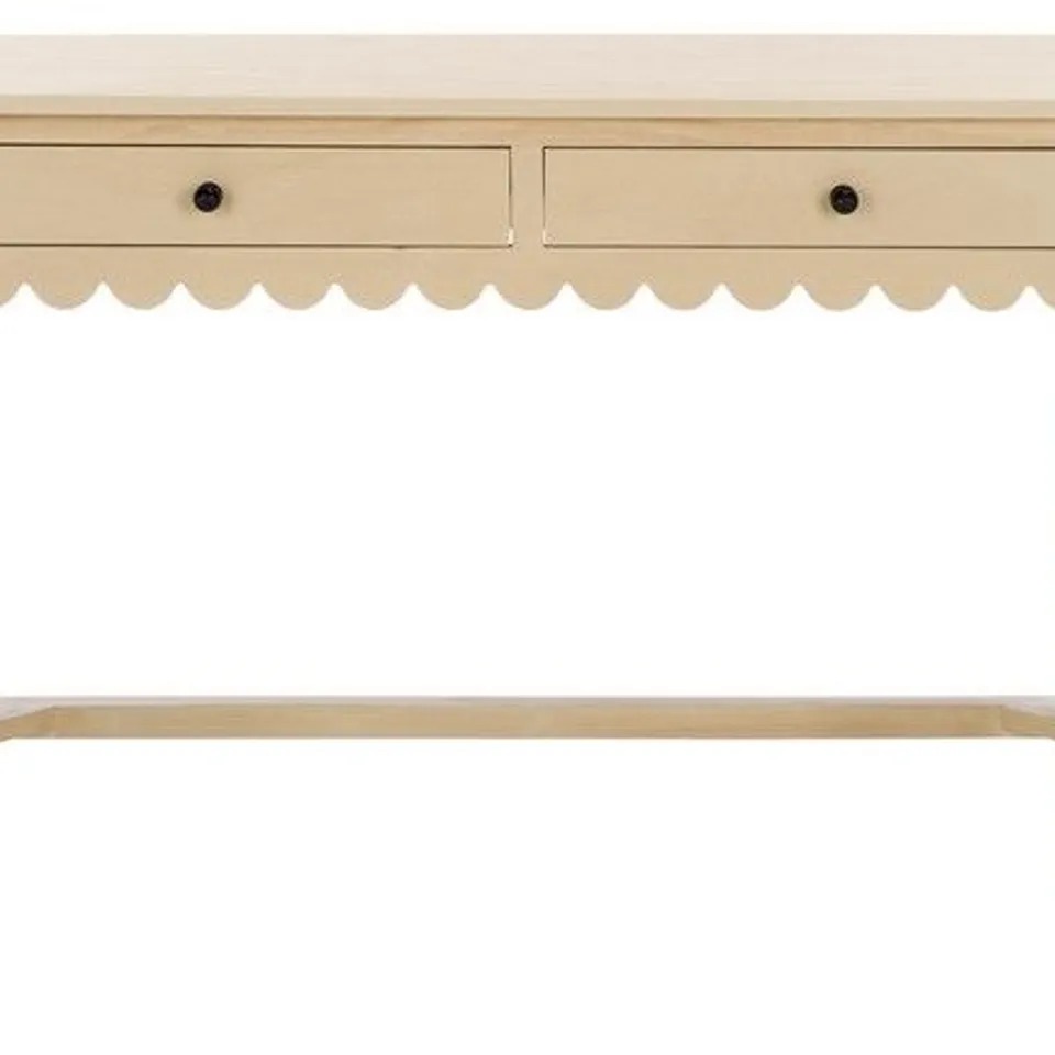 BOXED SAFAVIEH HAVEN 2 DRAWER DESK - NATURAL (1 BOX)