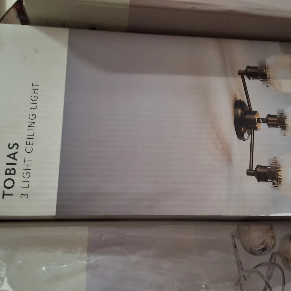 BOXED DUNELM TOBIAS 3-LIGHT CEILING LIGHT