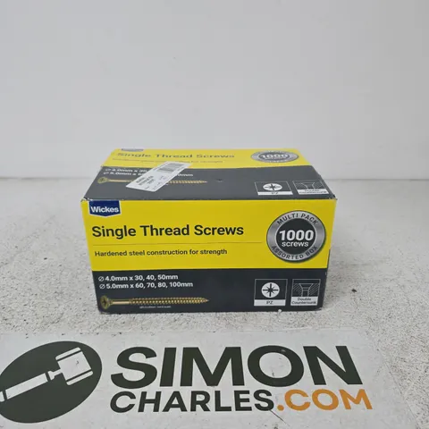 WICKES MULTI-PURPOSE SCREWS β 1000 PACK, MIXED SIZES (Γ4β5 MM X 30β100 MM) BOXED SET