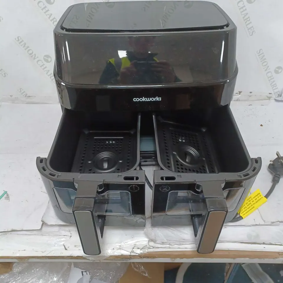 BOXED COOKWORKS 2600W DUAL BASKET DIGITAL AIR FRYER 