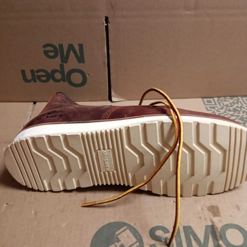 PAIR OF SL-SAINT LEATHER BOOTS – BROWN, UK 10.5 