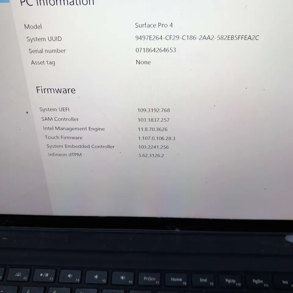 MICROSOFT SURFACE PRO 4 128GB