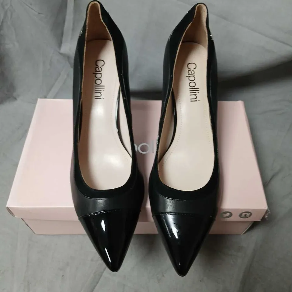 CAPOLLINI PATSY HIGH BLACK HEELS – UK 8 (EU 41)