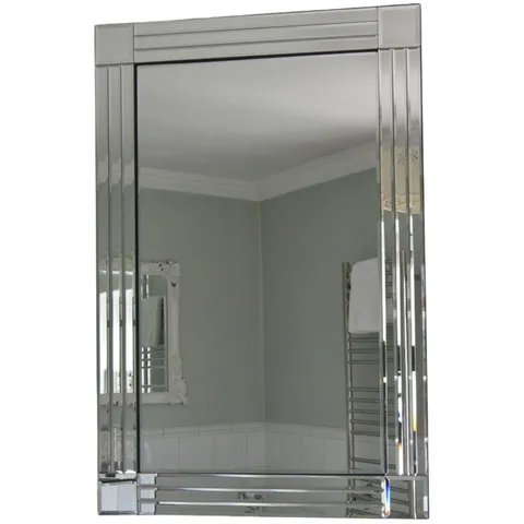 BOXED YEARN TRIPLE BEVELLED WALL MIRROR 120 X 80CM
