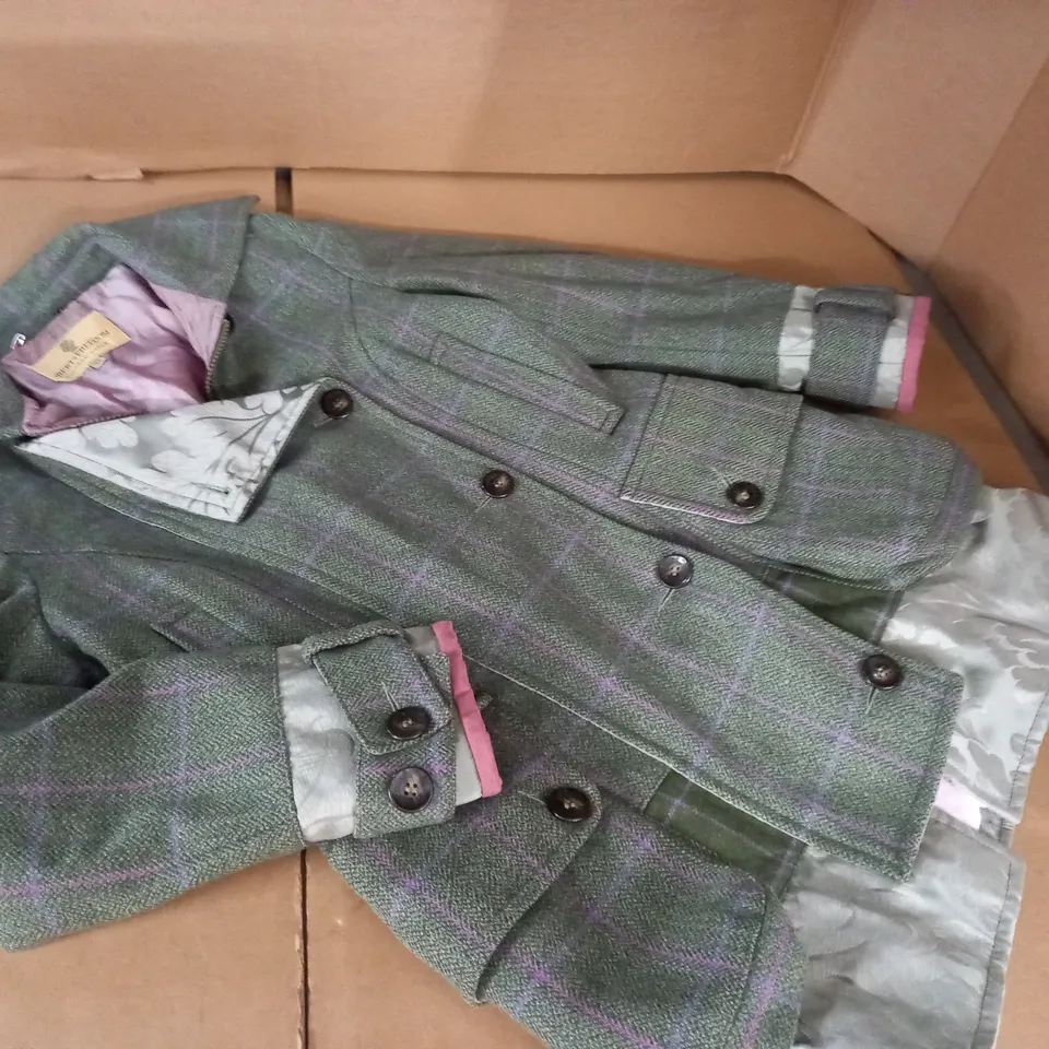 LIBERTY FREEDOM GREEN BUTTON FRONT COAT - 14