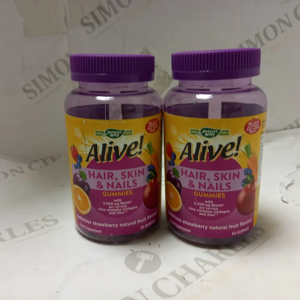 NATURAL WAYS ALIVE! HAIR, NAILS & SKIN GUMMIES FOOD SUPPLEMENTS