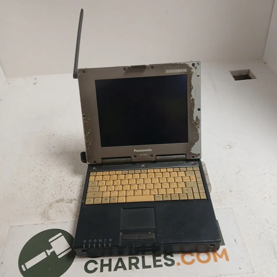 PANASONIC TOUGHBOOK CF-VB34 RUGGED LAPTOP – BEIGE KEYBOARD, ANTENNA (UNTESTED)