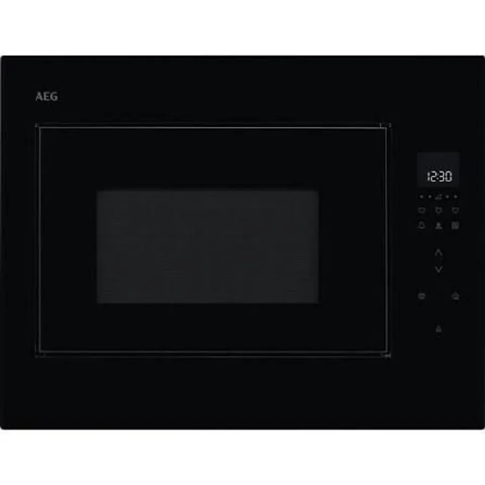 BOXED AEG 6000 SERIES OB6GM261UB 26 LITRE 46CM HIGH, BUILT IN MICROWAVE WITH GRILL - BLACK OB6GM261UB