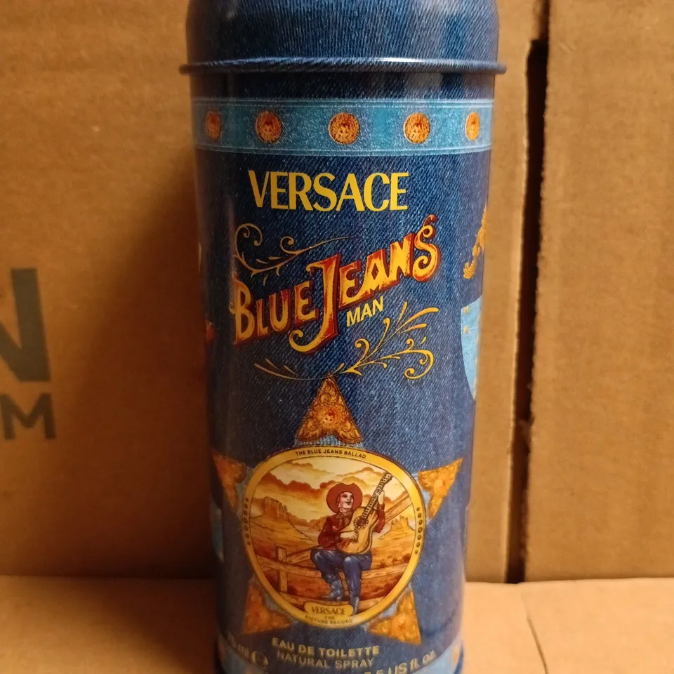 BOXED VERSACE BLUE JEANS MAN EAU DE TOILETTE SPRAY 75ML
