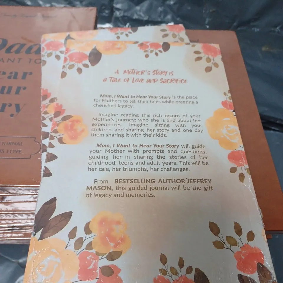 LOT CONTAINING VARIOUS HOUSEHOLD ITEMS TO INCLUDE; 20 MUM JOURNAL AND 20 DAD JOURNAL BOOKS.