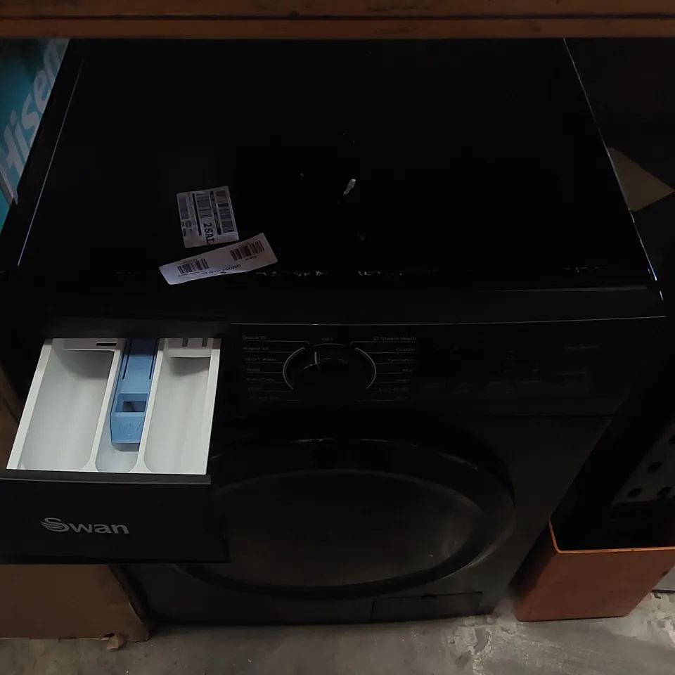 SWAN SW75130B 9KG LOAD, 1400 SPIN FREESTANDING WASHING MACHINE - BLACK